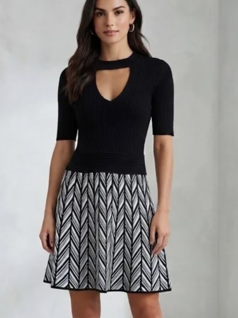 Candie's Knit Fit-and-Flare Maxi Dress